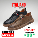 Kit 2 Tênis Ortopédico Italiano de Couro Legitimo